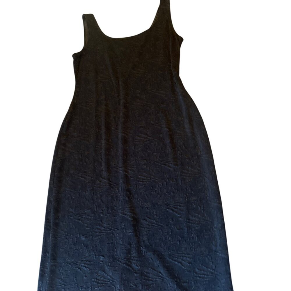 Alex‎ Evenings Textured Black Sleeveless Sheath Dress Womens Size 10